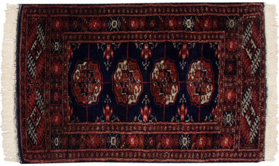 2x3 Vintage Fine Bokhara Rug Mat
