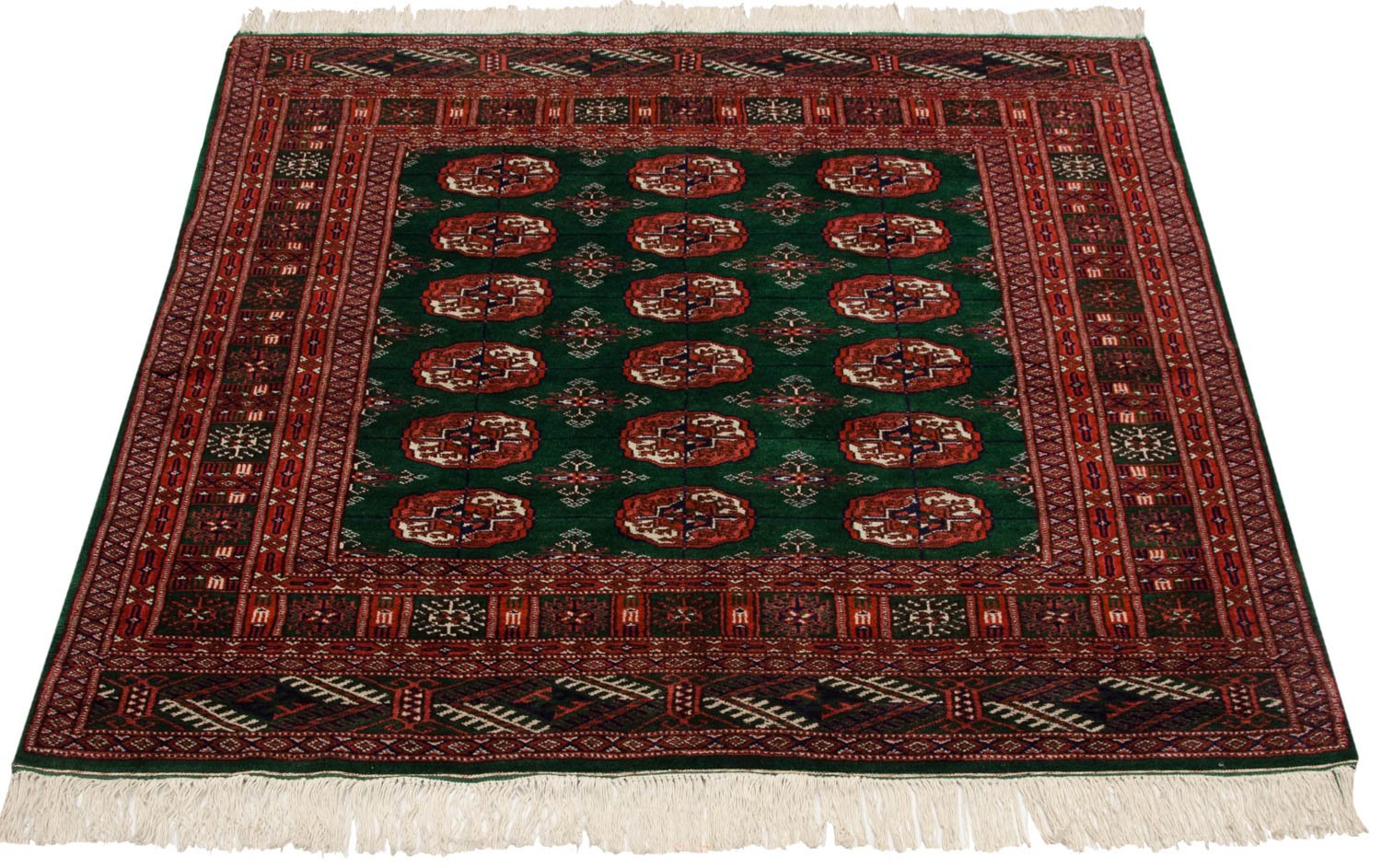 4x4 Vintage Fine Bokhara Square Rug by Old New House® - product image 2 for Resin Society