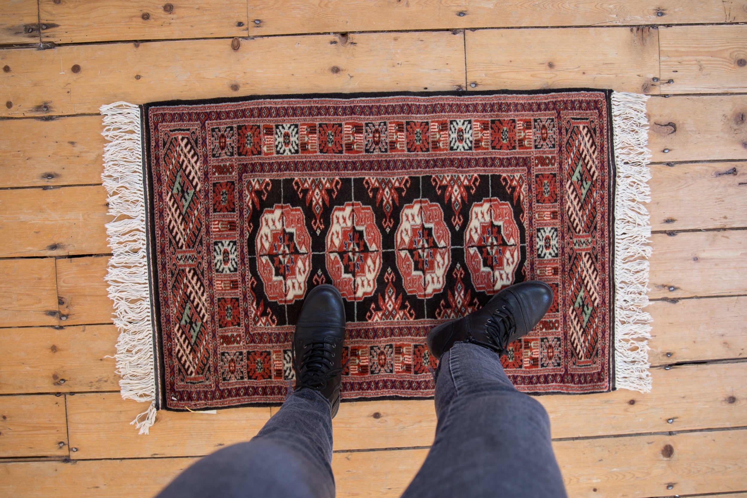 2x3 Vintage Fine Bokhara Rug Mat
