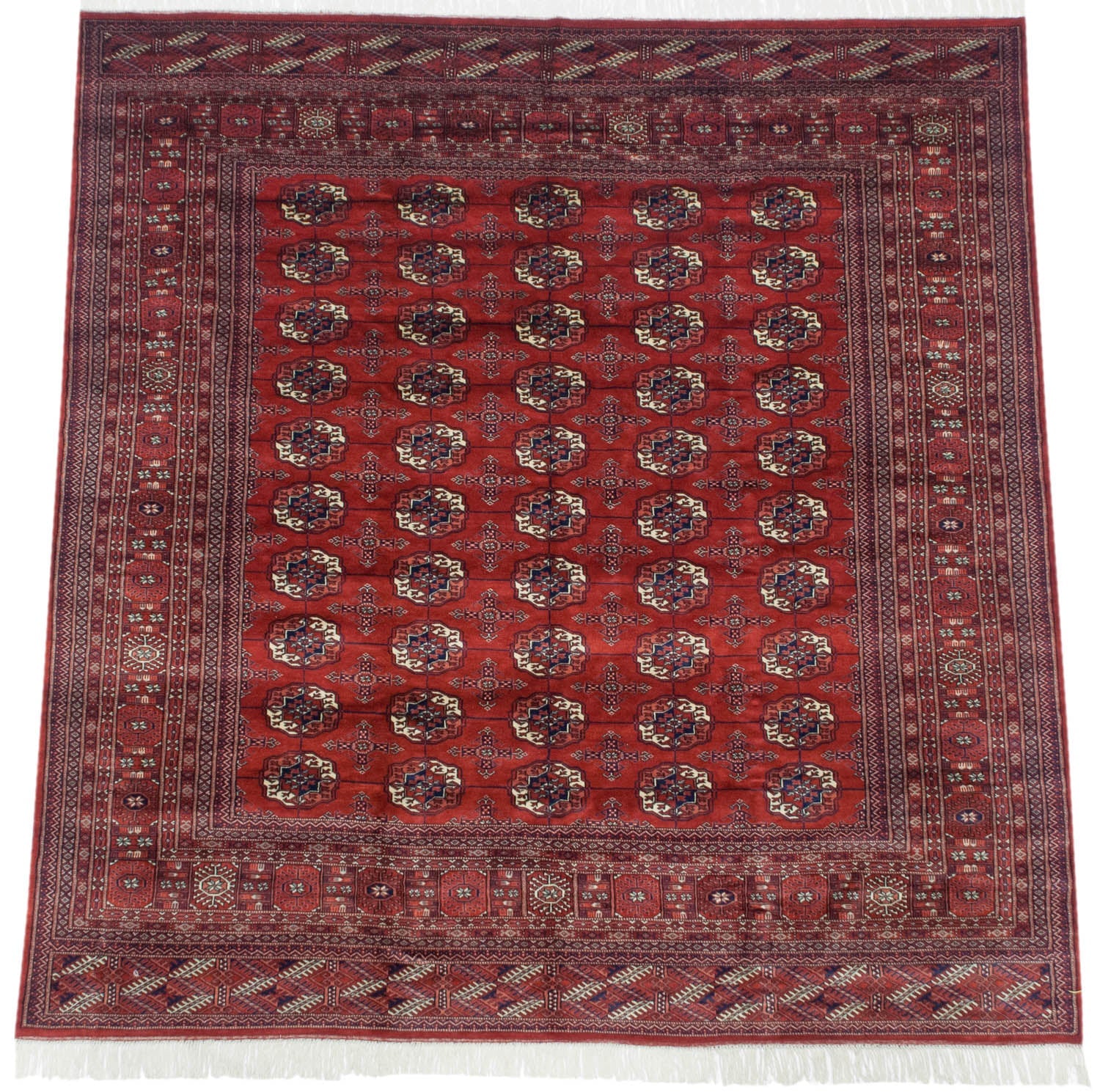 8x8.5 Vintage Fine Bokhara Square Carpet by Old New House® - product image 4 for Resin Society