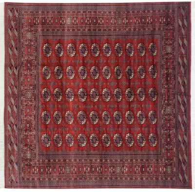 8x8.5 Vintage Fine Bokhara Square Carpet by Old New House® - product image 5 for Resin Society