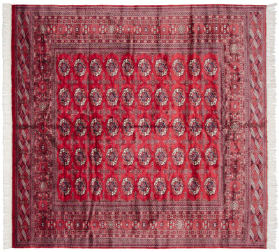8x8.5 Vintage Fine Bokhara Square Carpet by Old New House® - product image 7 for Resin Society