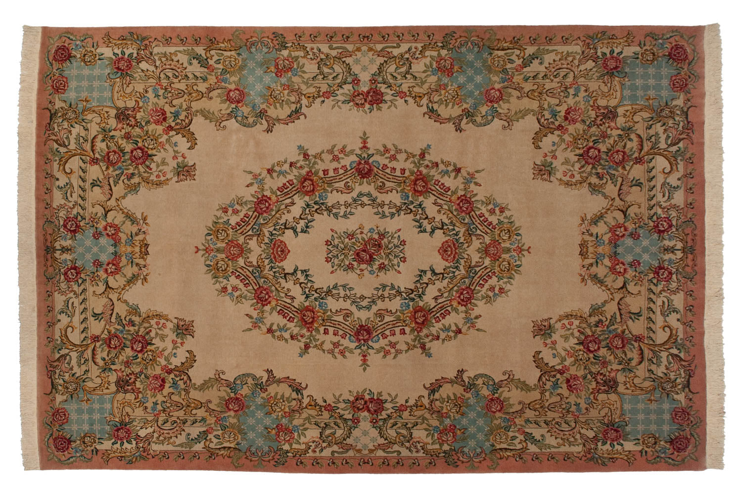 8x11.5 Vintage Bulgarian Aubusson Design Carpet by Old New House® - main product image for Resin Society