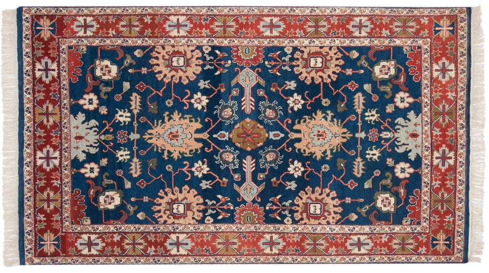 4.5x7 Vintage Indian Bijar Design Rug by Old New House® - main product image for Resin Society