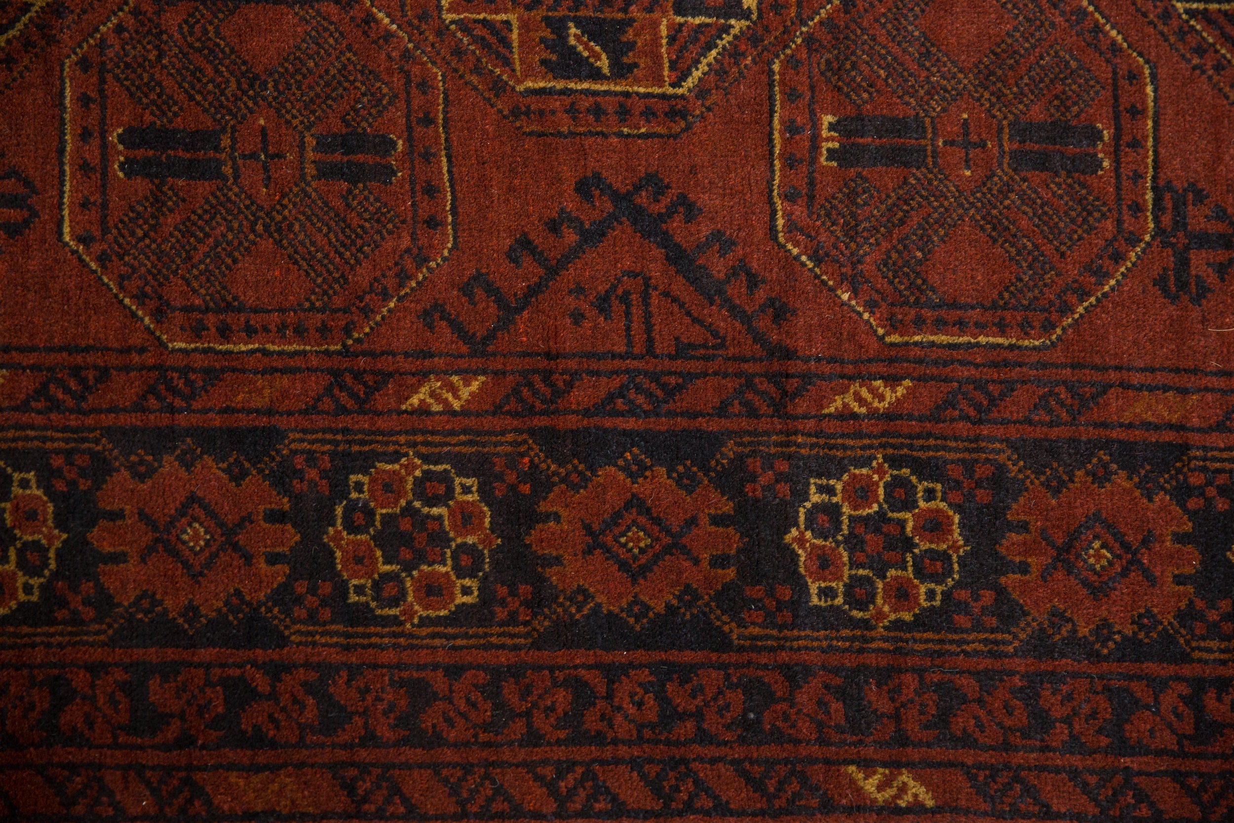 4.5x7 Vintage Afghani Bokhara Design Rug by Old New House® - product image 9 for Resin Society