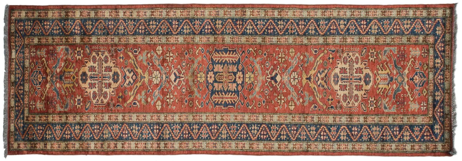 2.5x9.5 New Pakistani Caucasian Design Rug Runner by Old New House® - product image 6 for Resin Society