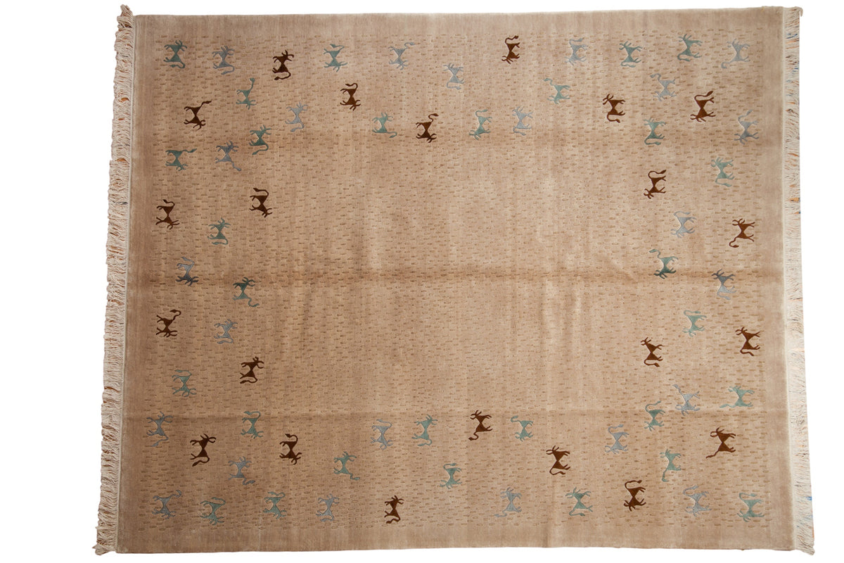 8x10 New Indian Folk Art Design Carpet by Old New House® - main product image for Resin Society