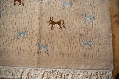 8x10 New Indian Folk Art Design Carpet by Old New House® - product image 4 for Resin Society