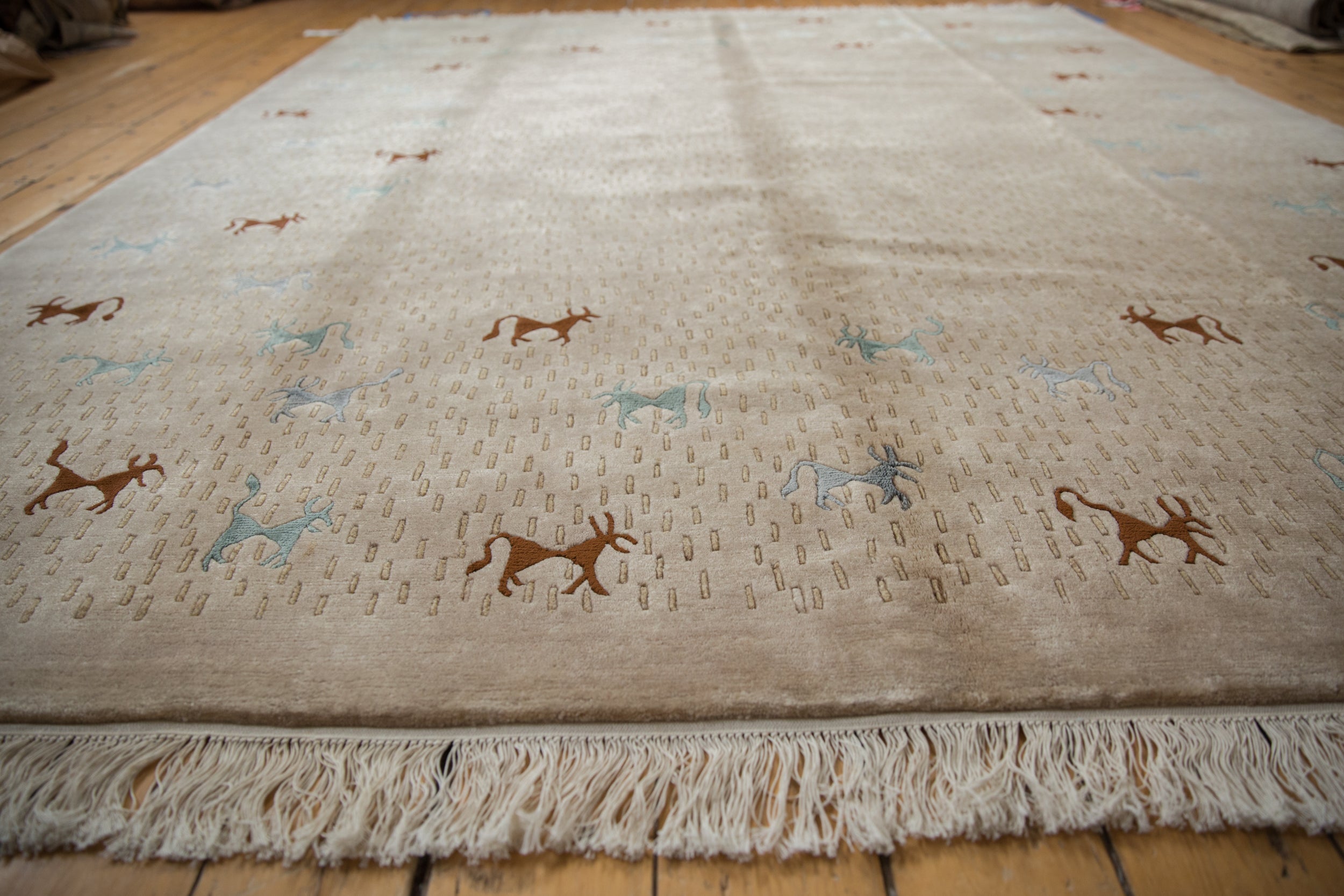 8x10 New Indian Folk Art Design Carpet by Old New House® - product image 5 for Resin Society
