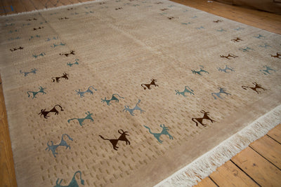 8x10 New Indian Folk Art Design Carpet by Old New House® - product image 8 for Resin Society