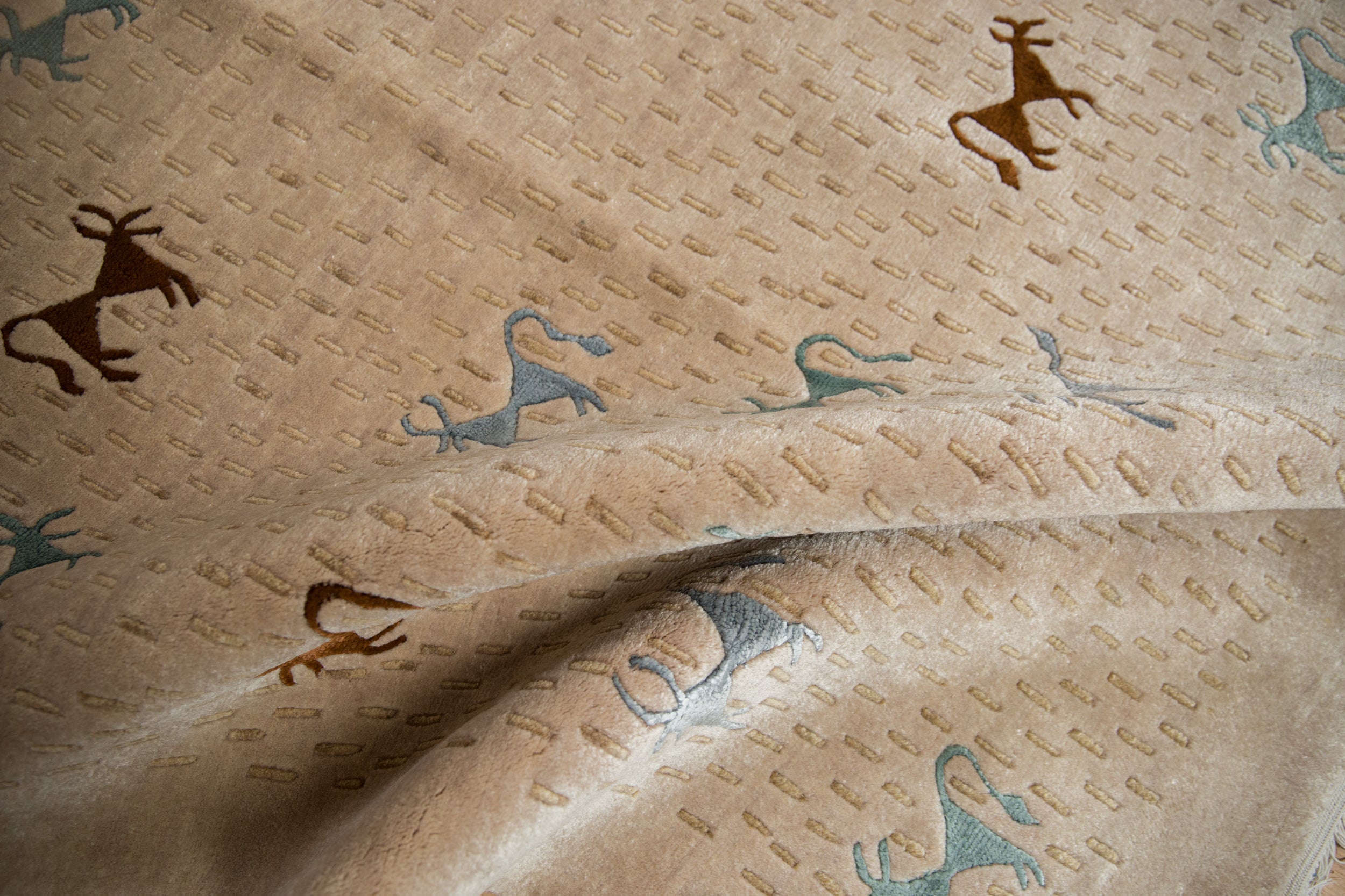 8x10 New Indian Folk Art Design Carpet by Old New House® - product image 9 for Resin Society