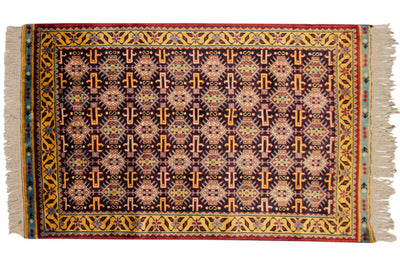 3x5 Vintage Indian Caucasian Design Rug by Old New House® - main product image for Resin Society