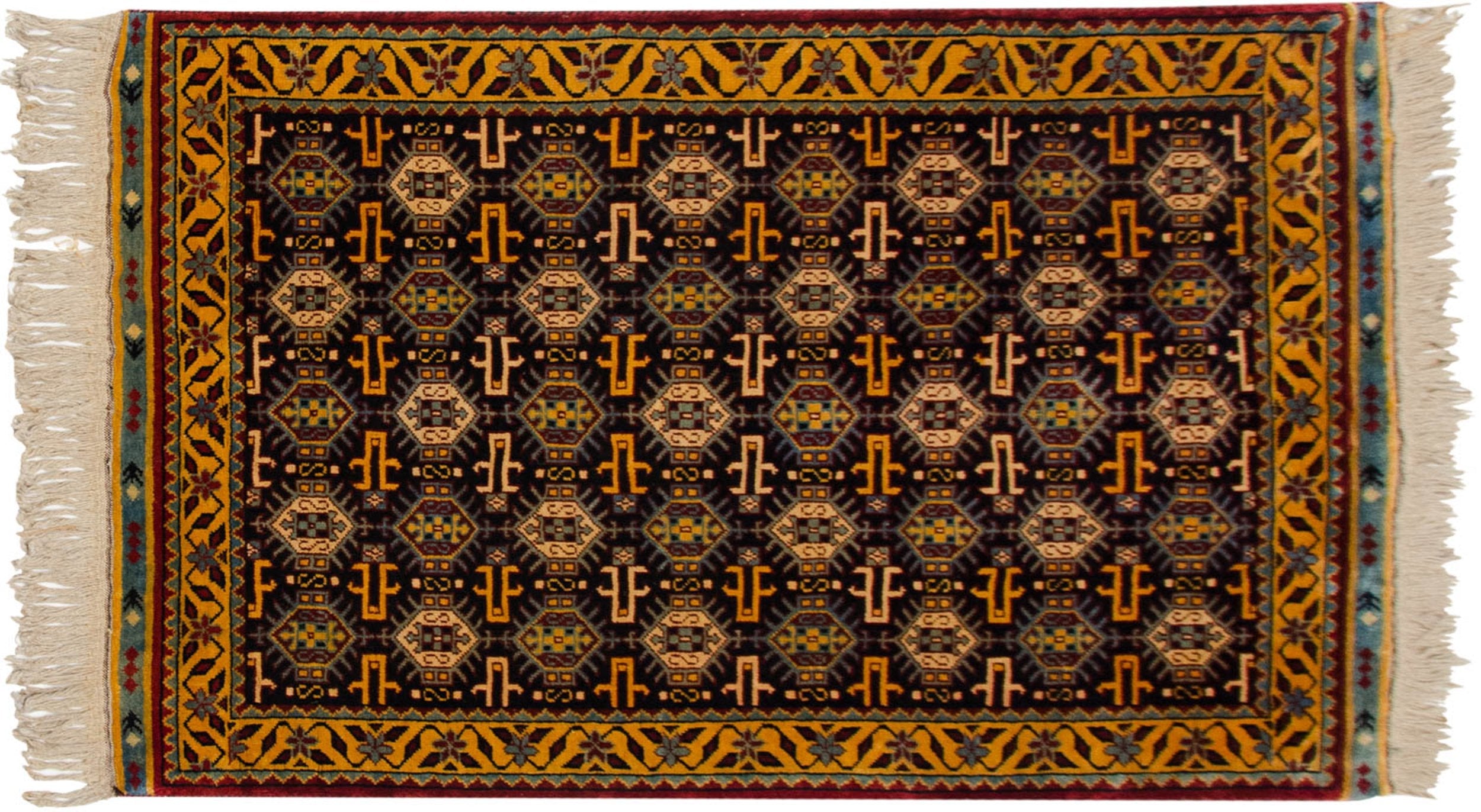 3x5 Vintage Indian Caucasian Design Rug by Old New House® - product image 6 for Resin Society
