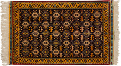 3x5 Vintage Indian Caucasian Design Rug by Old New House® - product image 6 for Resin Society