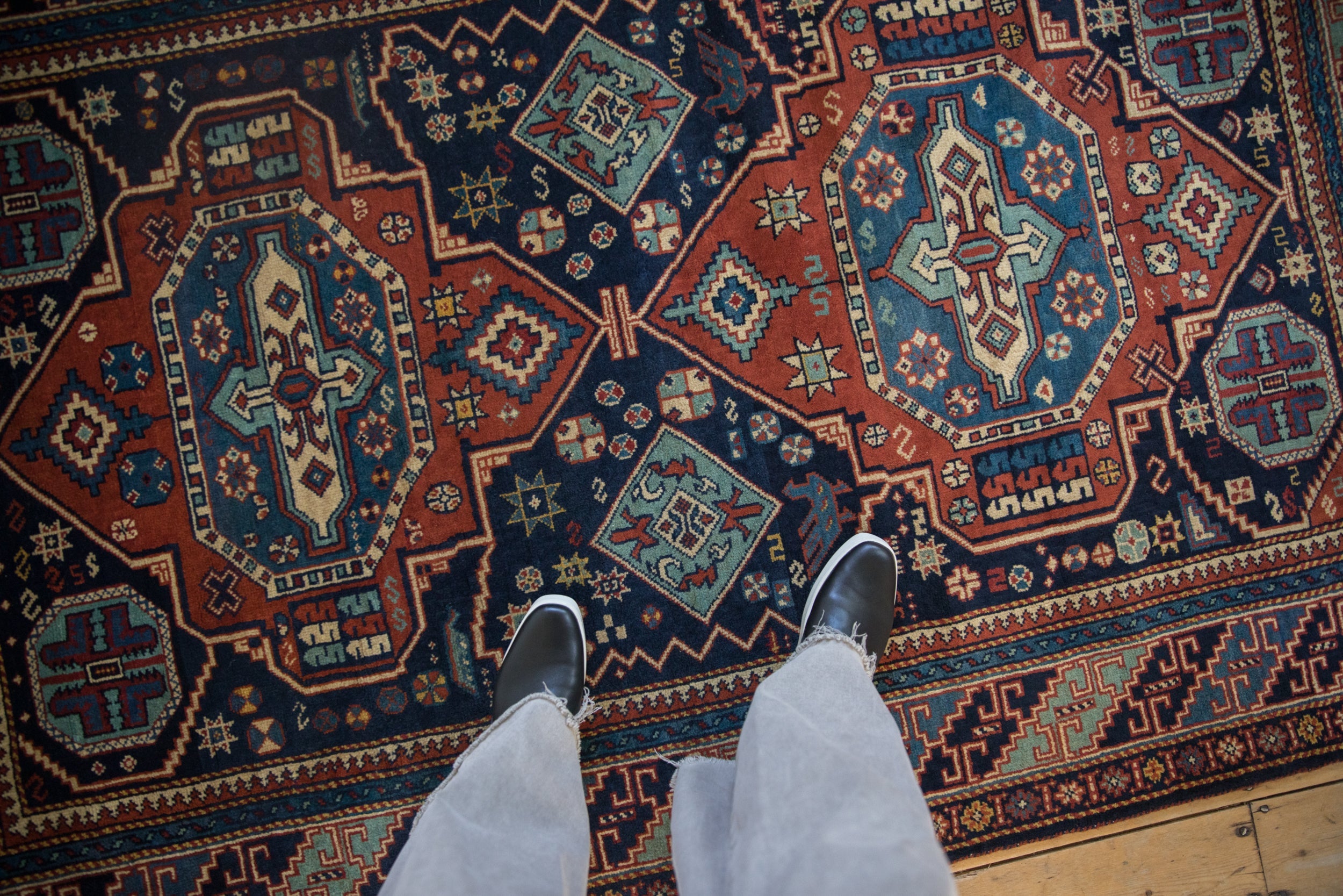 4.5x7 Vintage Indian Caucasian Design Rug by Old New House® - product image 2 for Resin Society