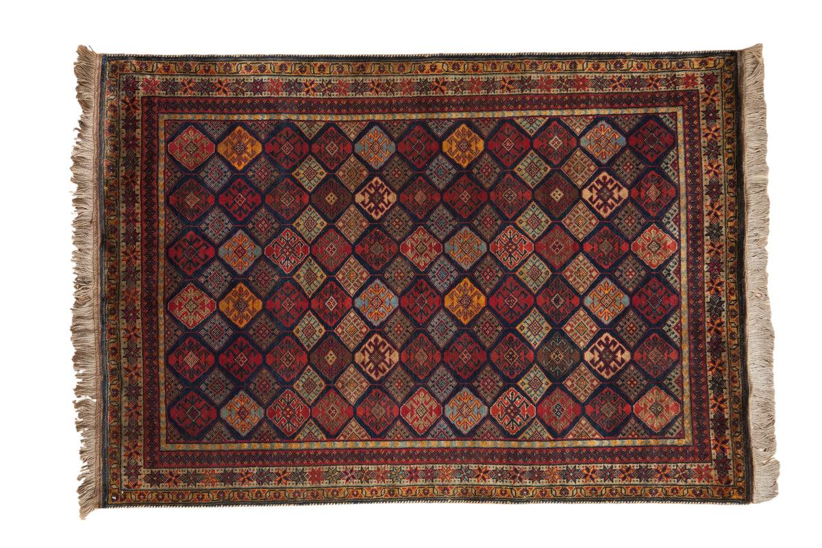 4.5x6 Vintage Indian Jaff Kurd Design Rug by Old New House® - main product image for Resin Society