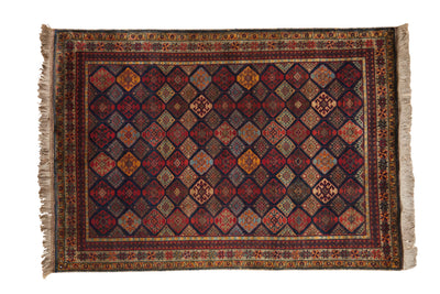 4.5x6 Vintage Indian Jaff Kurd Design Rug by Old New House® - main product image for Resin Society