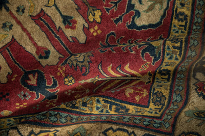 4.5x5.5 Vintage Indian Kazak Design Square Rug by Old New House® - product image 10 for Resin Society