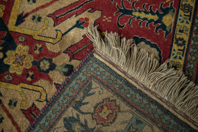 4.5x5.5 Vintage Indian Kazak Design Square Rug by Old New House® - product image 11 for Resin Society