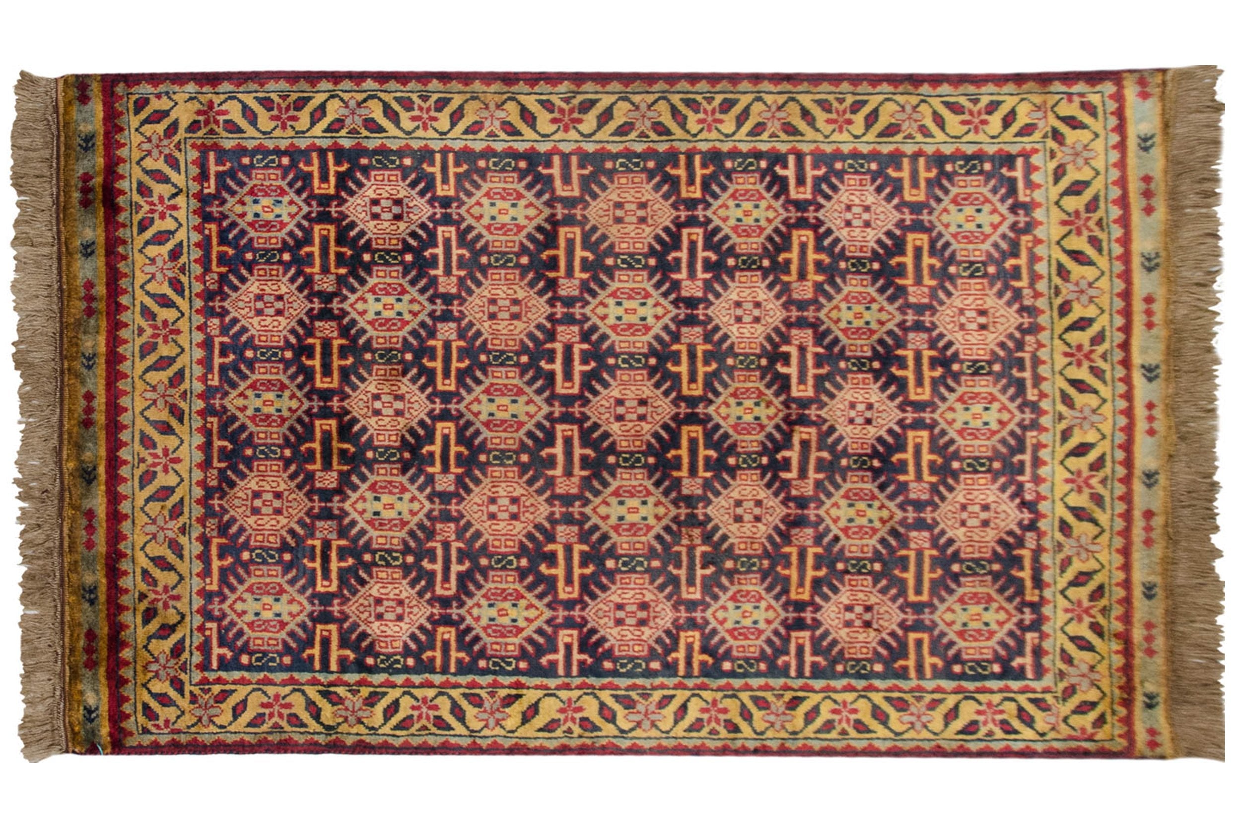 3x5 Vintage Indian Caucasian Design Rug by Old New House® - main product image for Resin Society