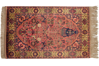 3x5 Vintage Indian Bakhtiari Design Rug by Old New House® - main product image for Resin Society
