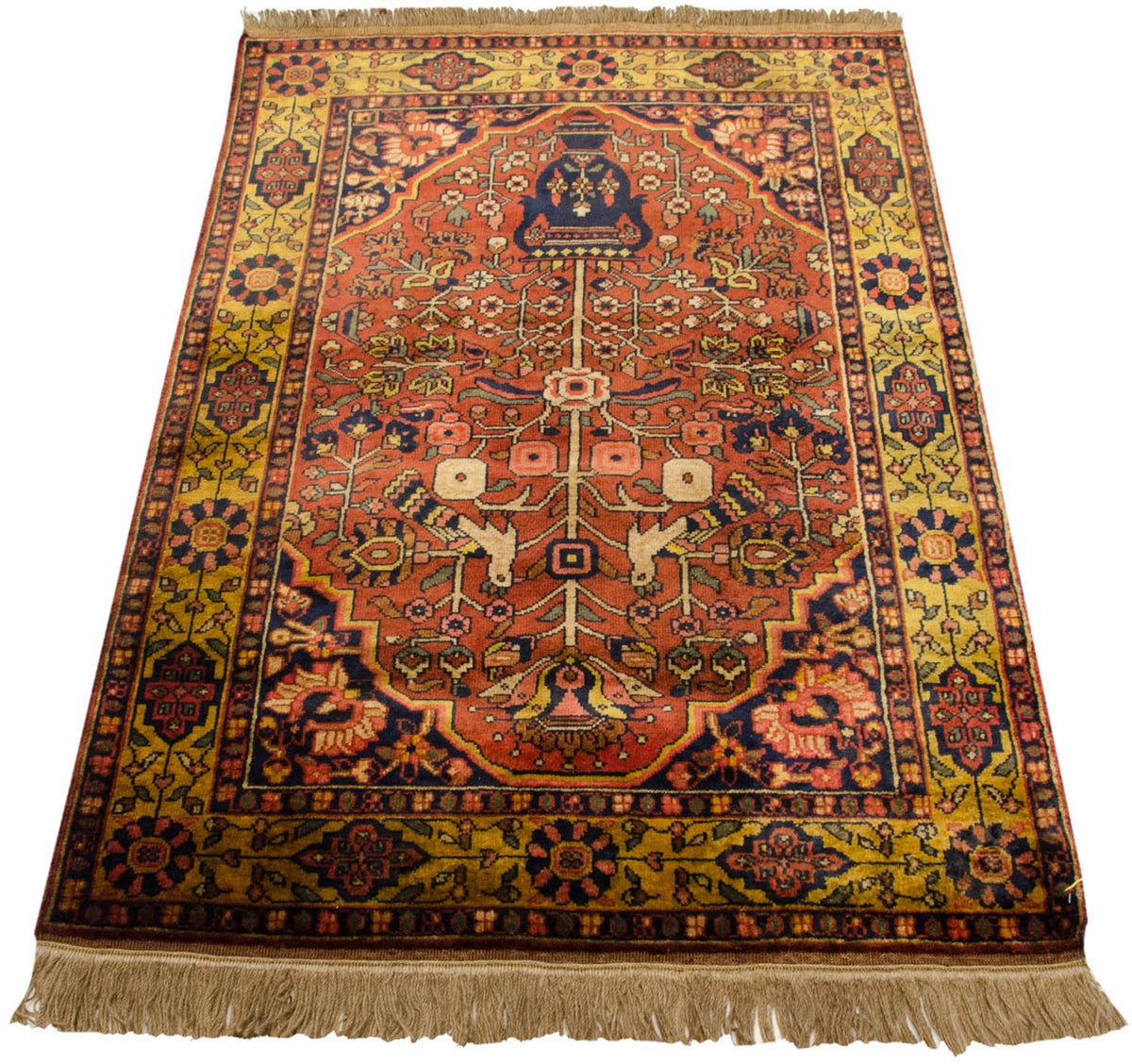 3x5 Vintage Indian Bakhtiari Design Rug by Old New House® - product image 5 for Resin Society