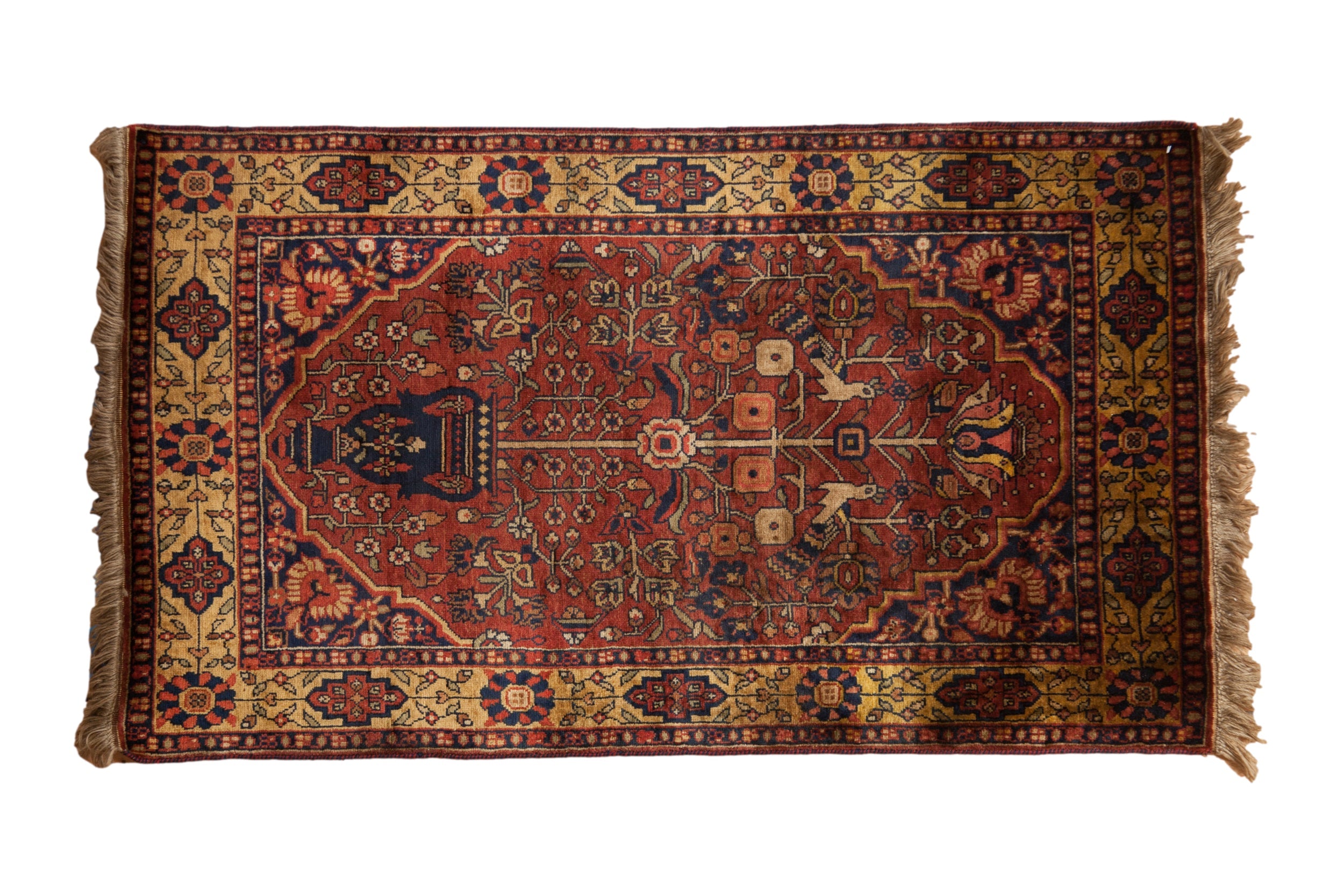 3x5.5 Vintage Indian Bakhtiari Design Rug by Old New House® - main product image for Resin Society