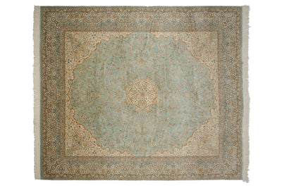 12x14 Vintage Fine Bulgarian Kerman Design Square Carpet by Old New House® - main product image for Resin Society