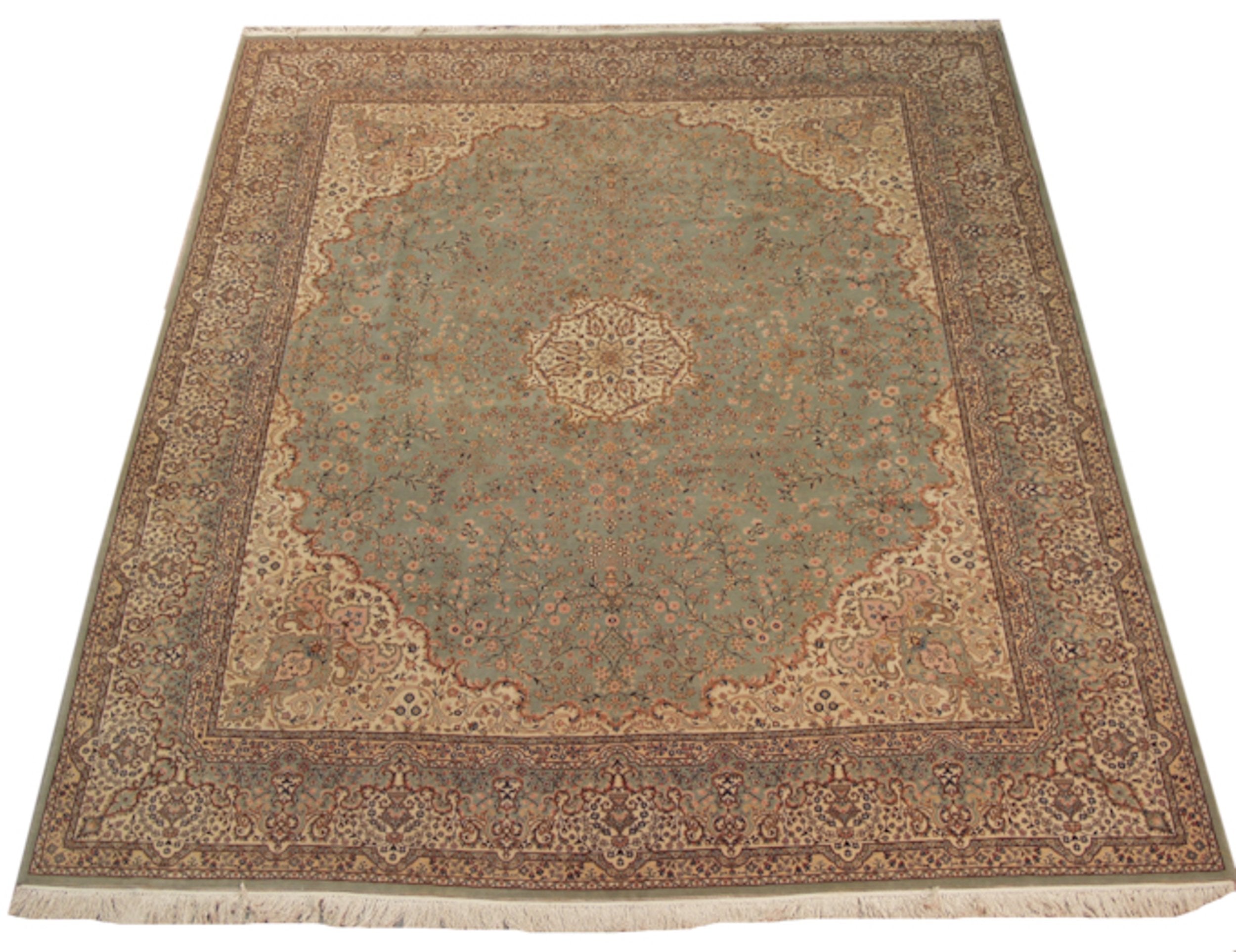 12x14 Vintage Fine Bulgarian Kerman Design Square Carpet by Old New House® - product image 2 for Resin Society