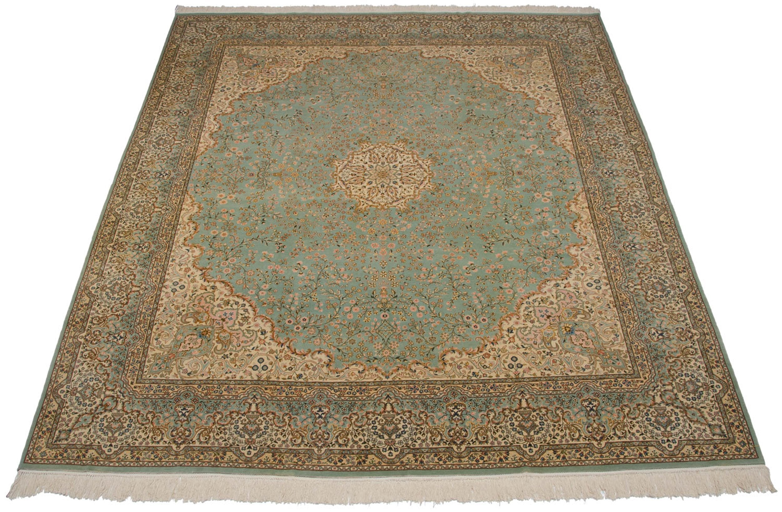 12x14 Vintage Fine Bulgarian Kerman Design Square Carpet by Old New House® - product image 4 for Resin Society