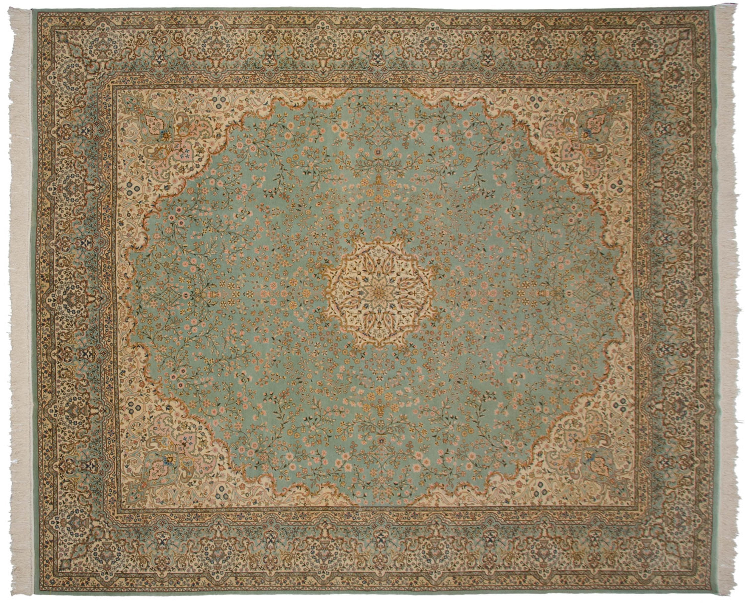 12x14 Vintage Fine Bulgarian Kerman Design Square Carpet by Old New House® - product image 5 for Resin Society