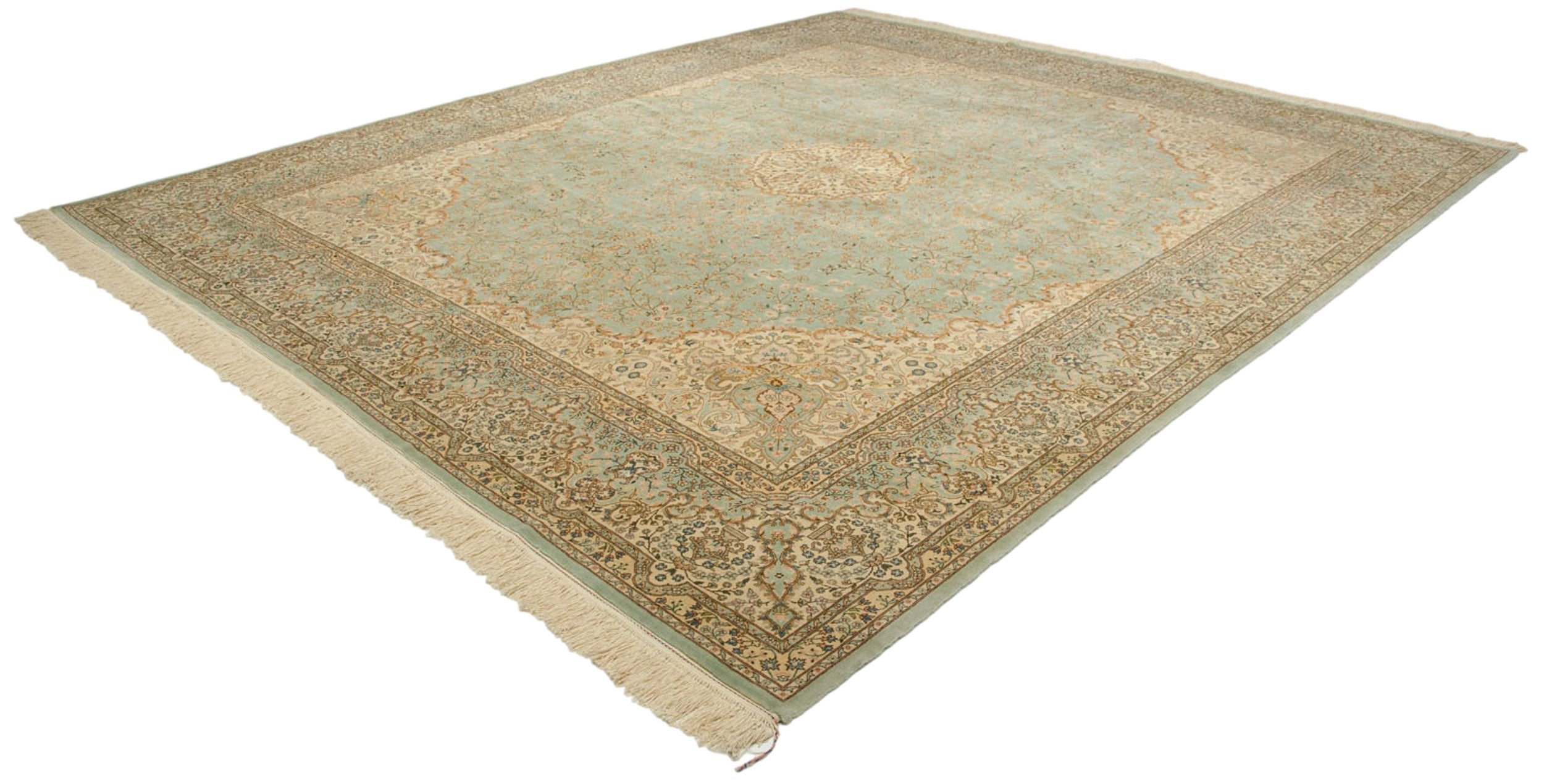 12x14 Vintage Fine Bulgarian Kerman Design Square Carpet by Old New House® - product image 8 for Resin Society