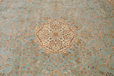 12x14 Vintage Fine Bulgarian Kerman Design Square Carpet by Old New House® - product image 13 for Resin Society