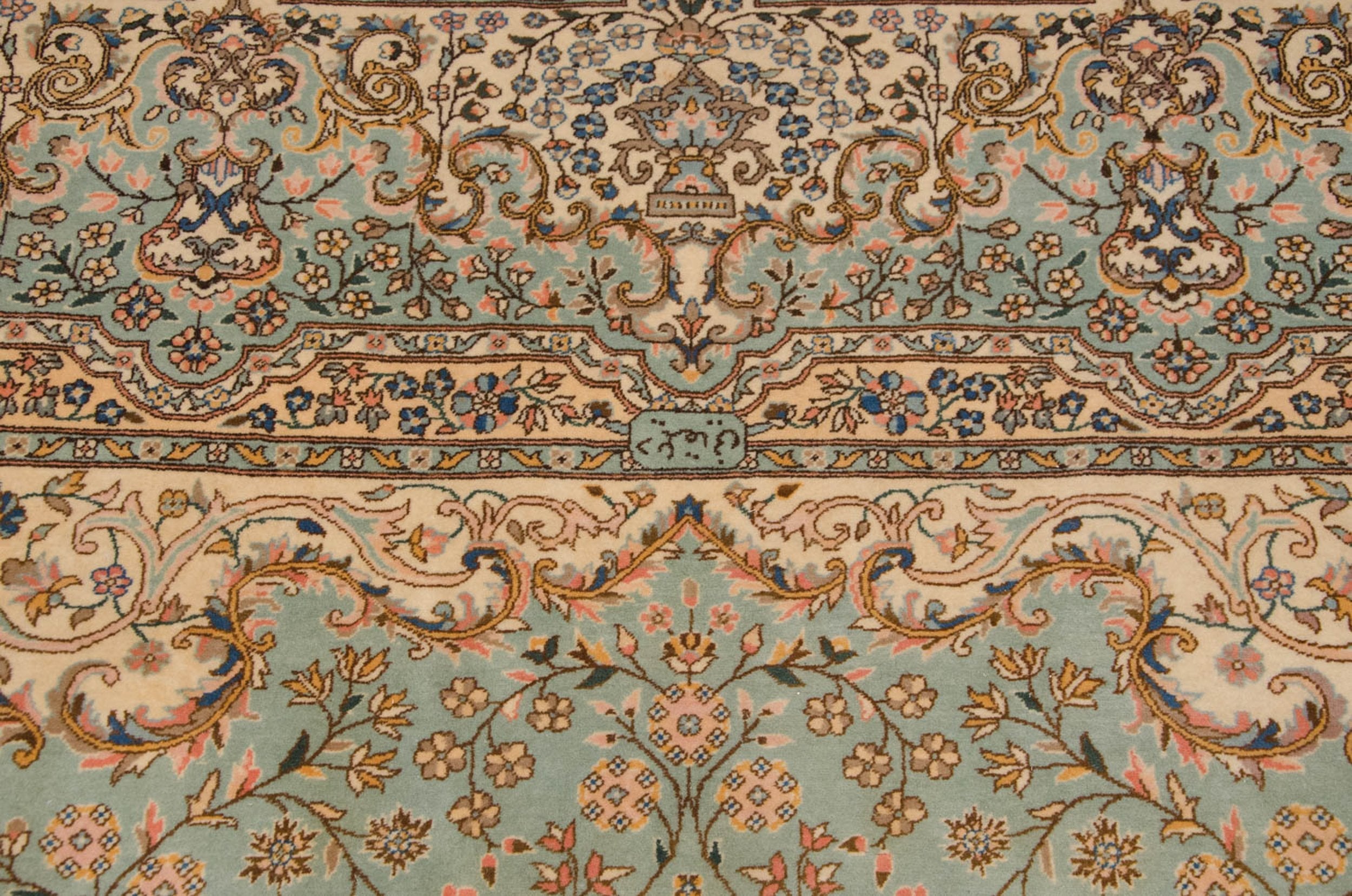 12x14 Vintage Fine Bulgarian Kerman Design Square Carpet by Old New House® - product image 15 for Resin Society