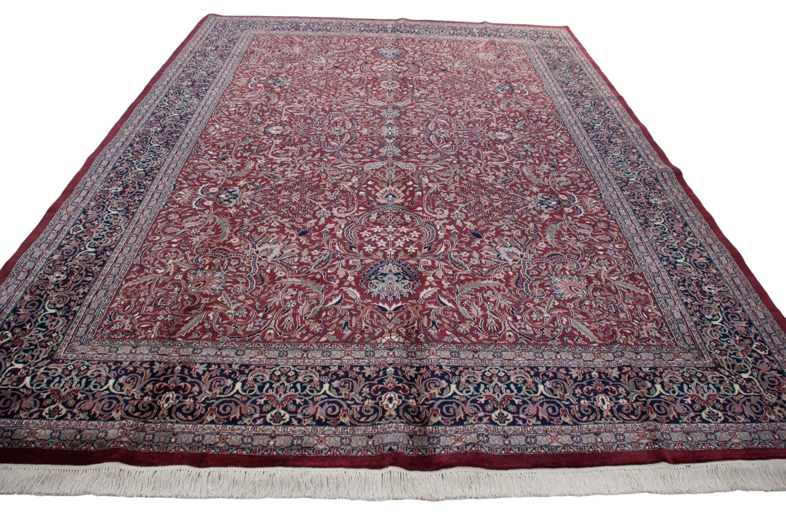 10x14 Vintage Indian Kashan Design Carpet by Old New House® - product image 5 for Resin Society