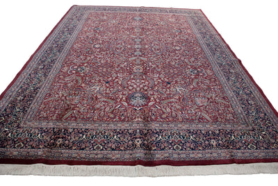 10x14 Vintage Indian Kashan Design Carpet by Old New House® - product image 5 for Resin Society