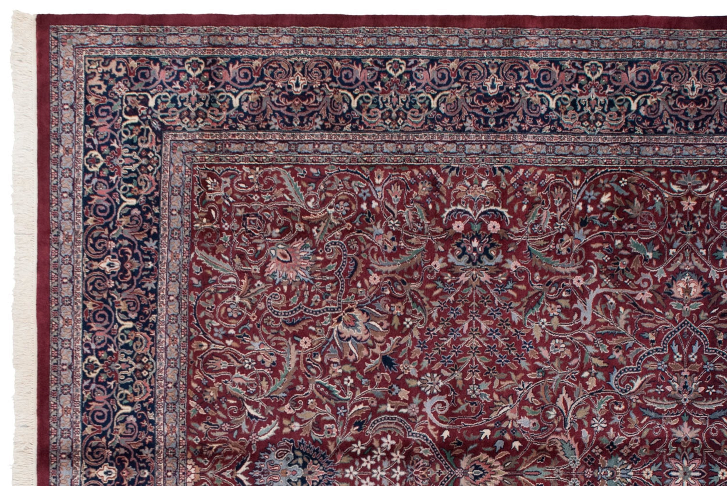 10x14 Vintage Indian Kashan Design Carpet by Old New House® - product image 9 for Resin Society