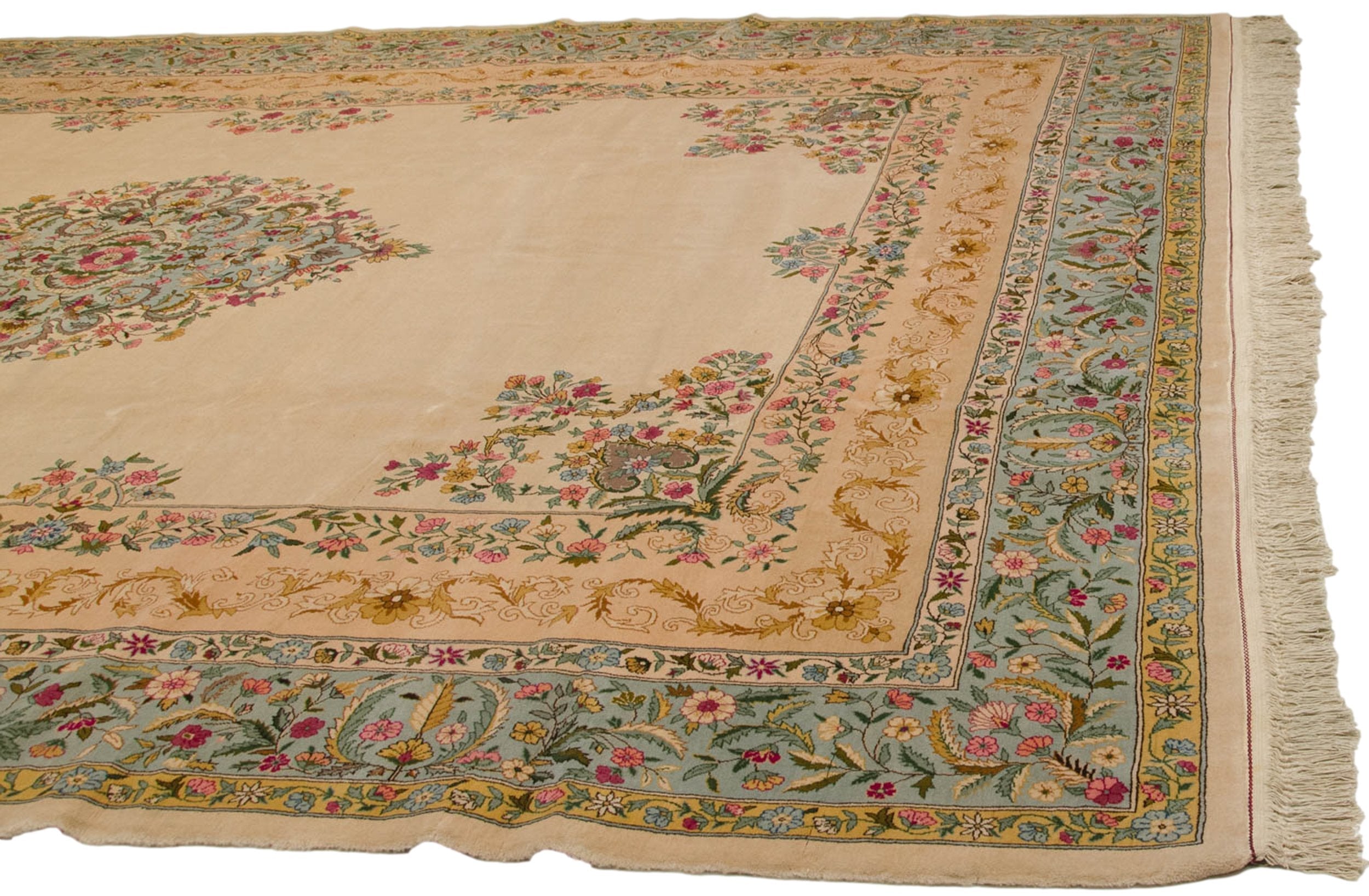 10x13 Vintage Fine Bulgarian Kerman Design Carpet by Old New House® - product image 8 for Resin Society
