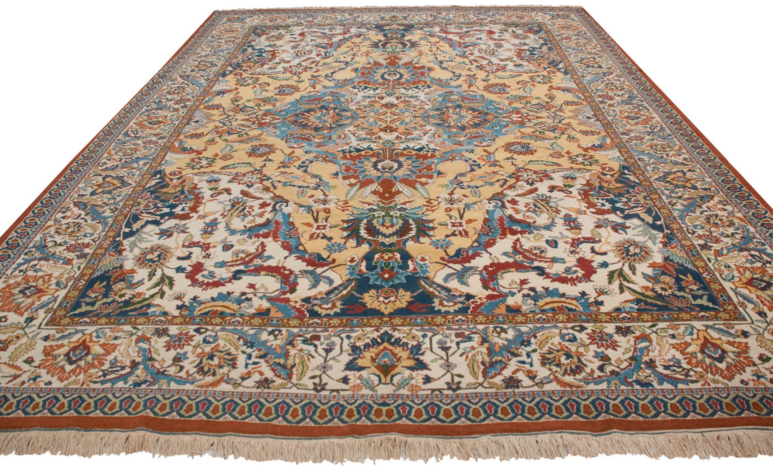 10x13.5 Vintage Indian Polonaise Design Carpet by Old New House® - product image 3 for Resin Society