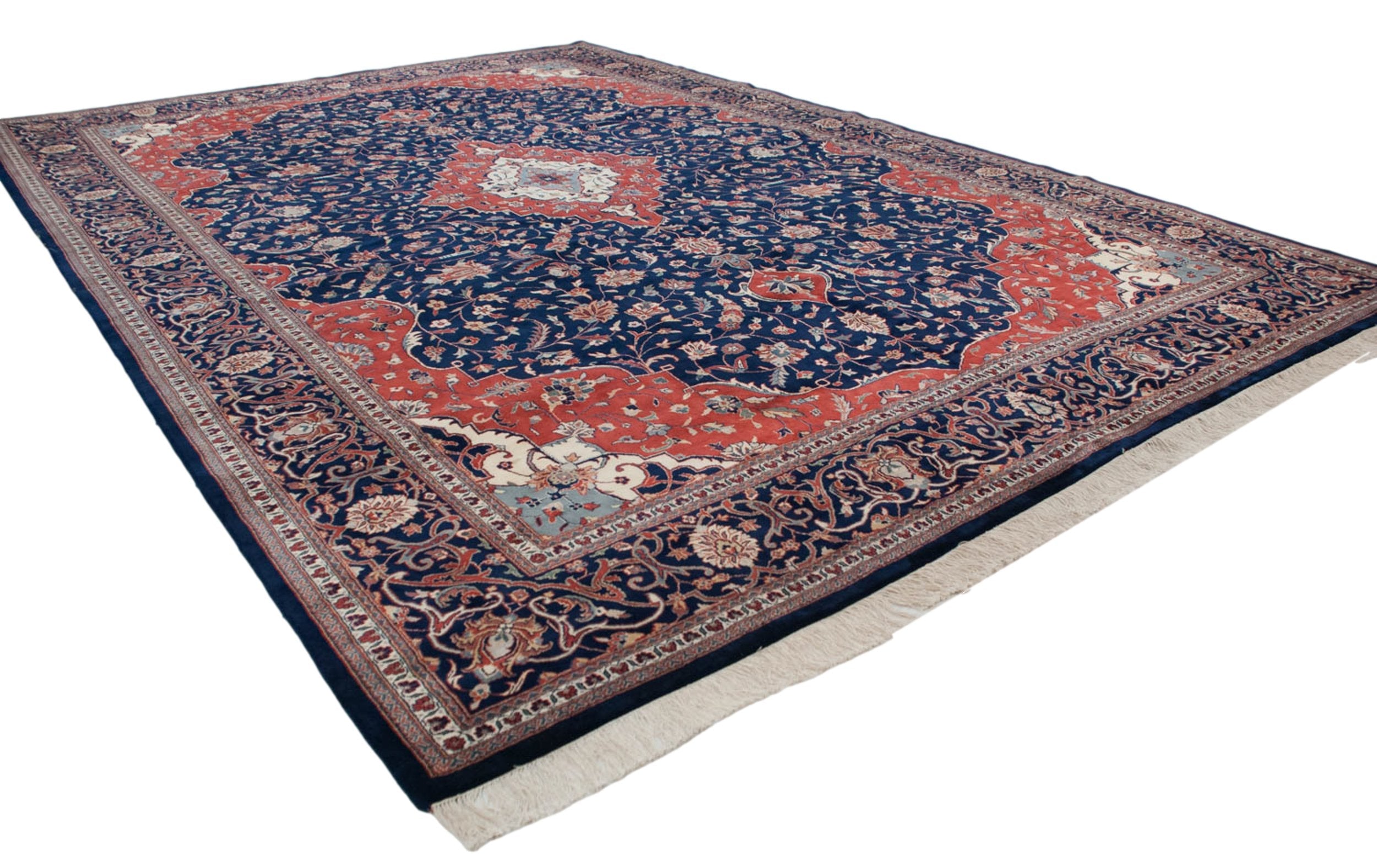 12x18 Vintage Indian Kashan Design Carpet by Old New House® - product image 4 for Resin Society