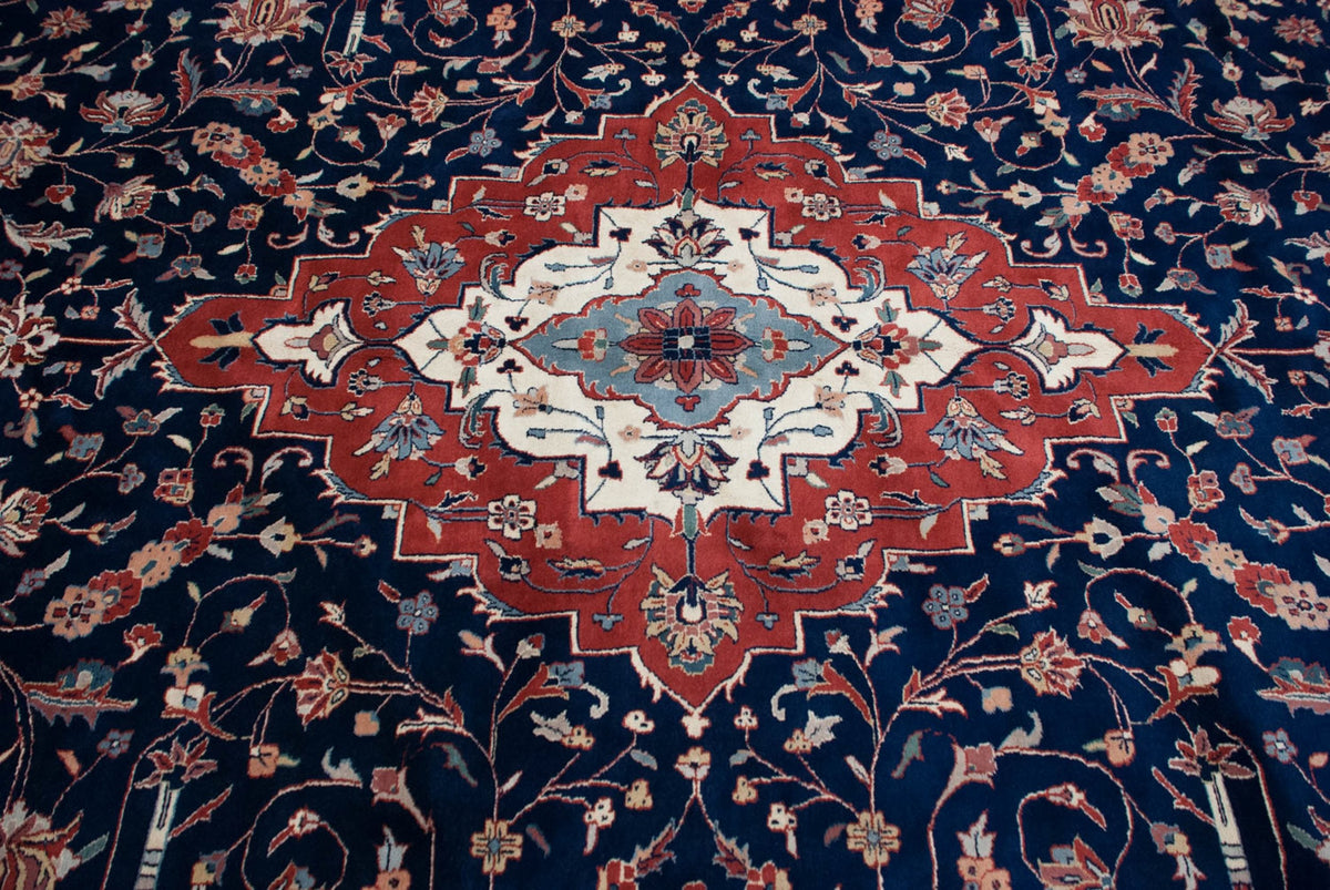 12x18 Vintage Indian Kashan Design Carpet by Old New House® - product image 7 for Resin Society