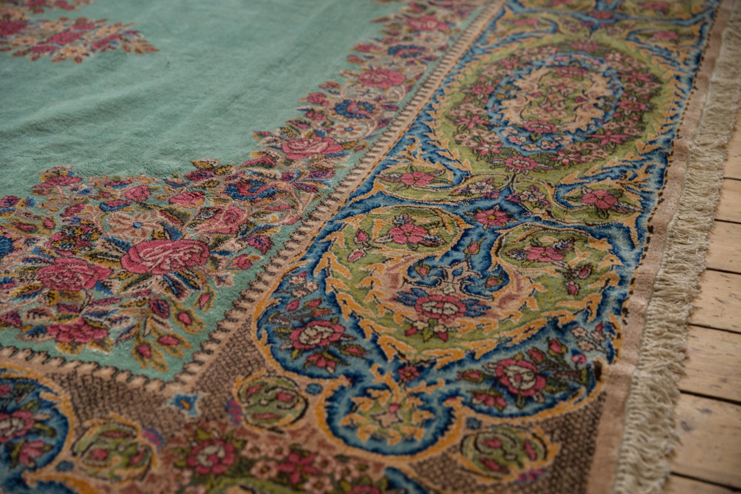 9.5x13.5 Vintage Kerman Carpet by Old New House® - product image 5 for Resin Society