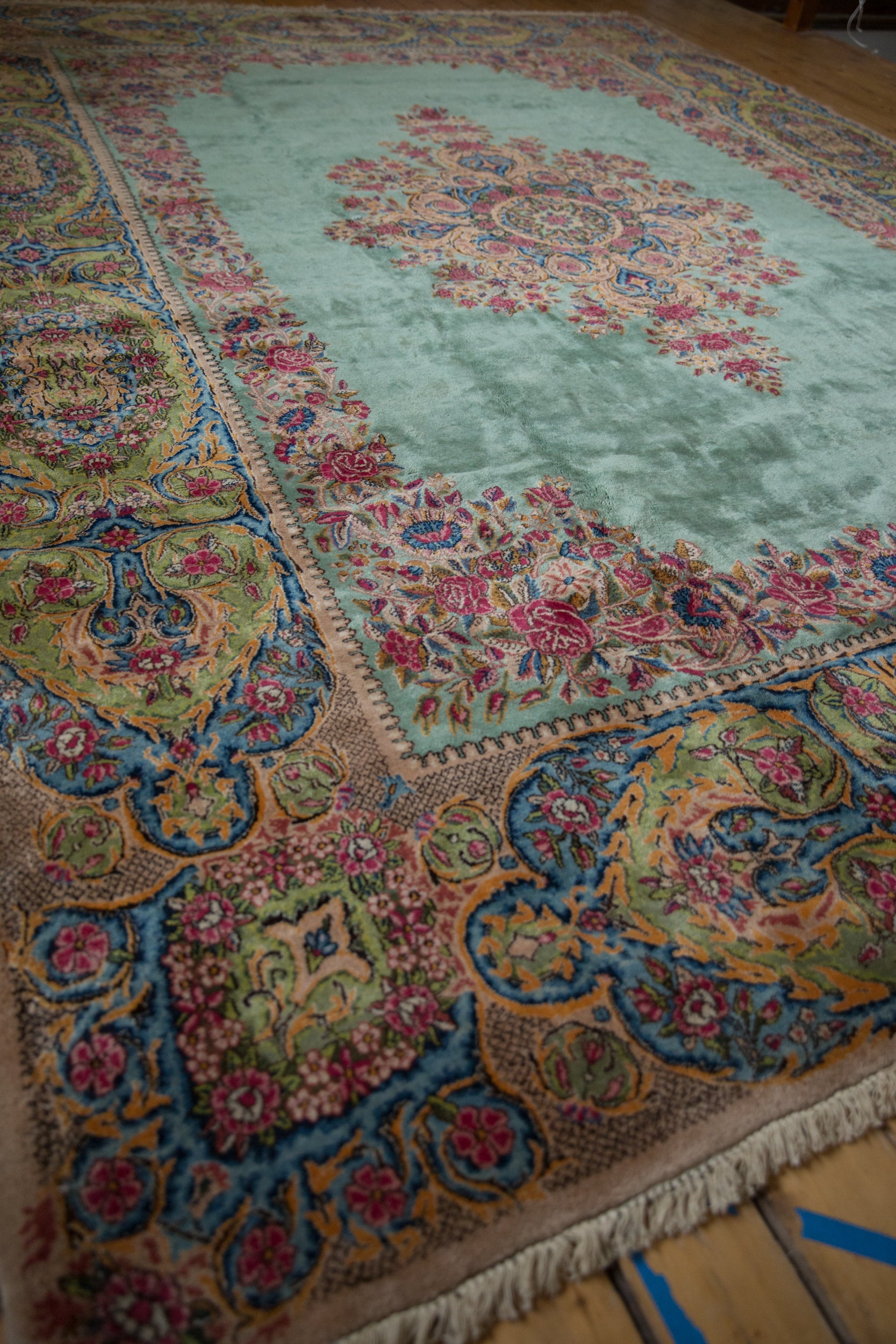 9.5x13.5 Vintage Kerman Carpet by Old New House® - product image 7 for Resin Society