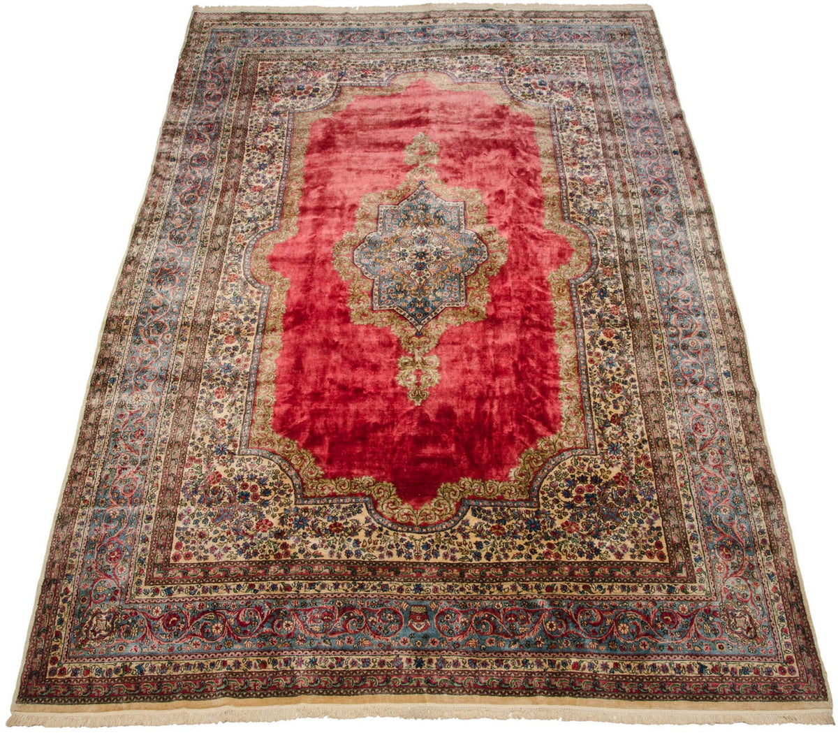 10x14.5 Vintage Fine Cyrus Crown® Kerman Carpet by Old New House® - product image 5 for Resin Society
