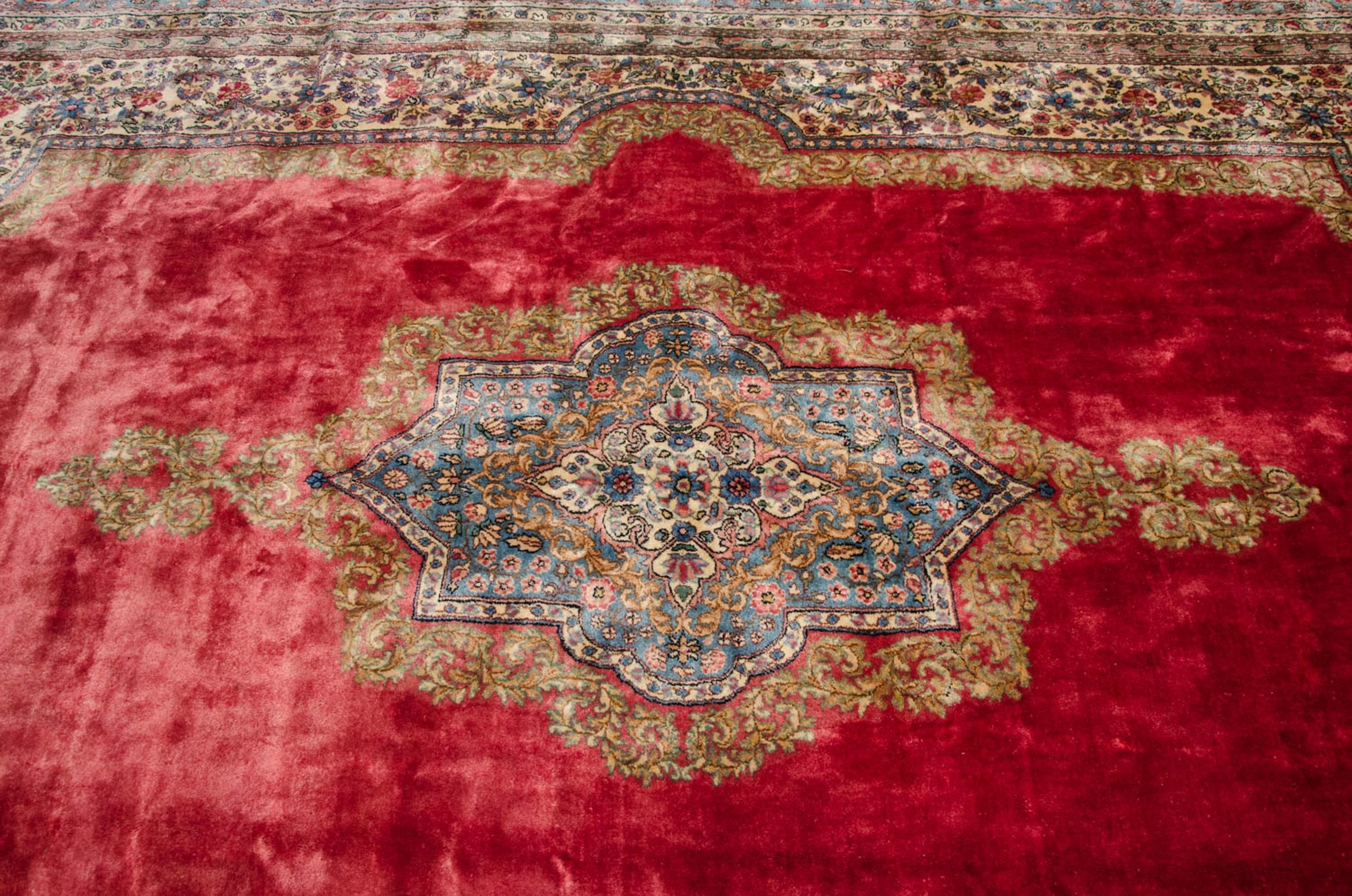10x14.5 Vintage Fine Cyrus Crown® Kerman Carpet by Old New House® - product image 10 for Resin Society