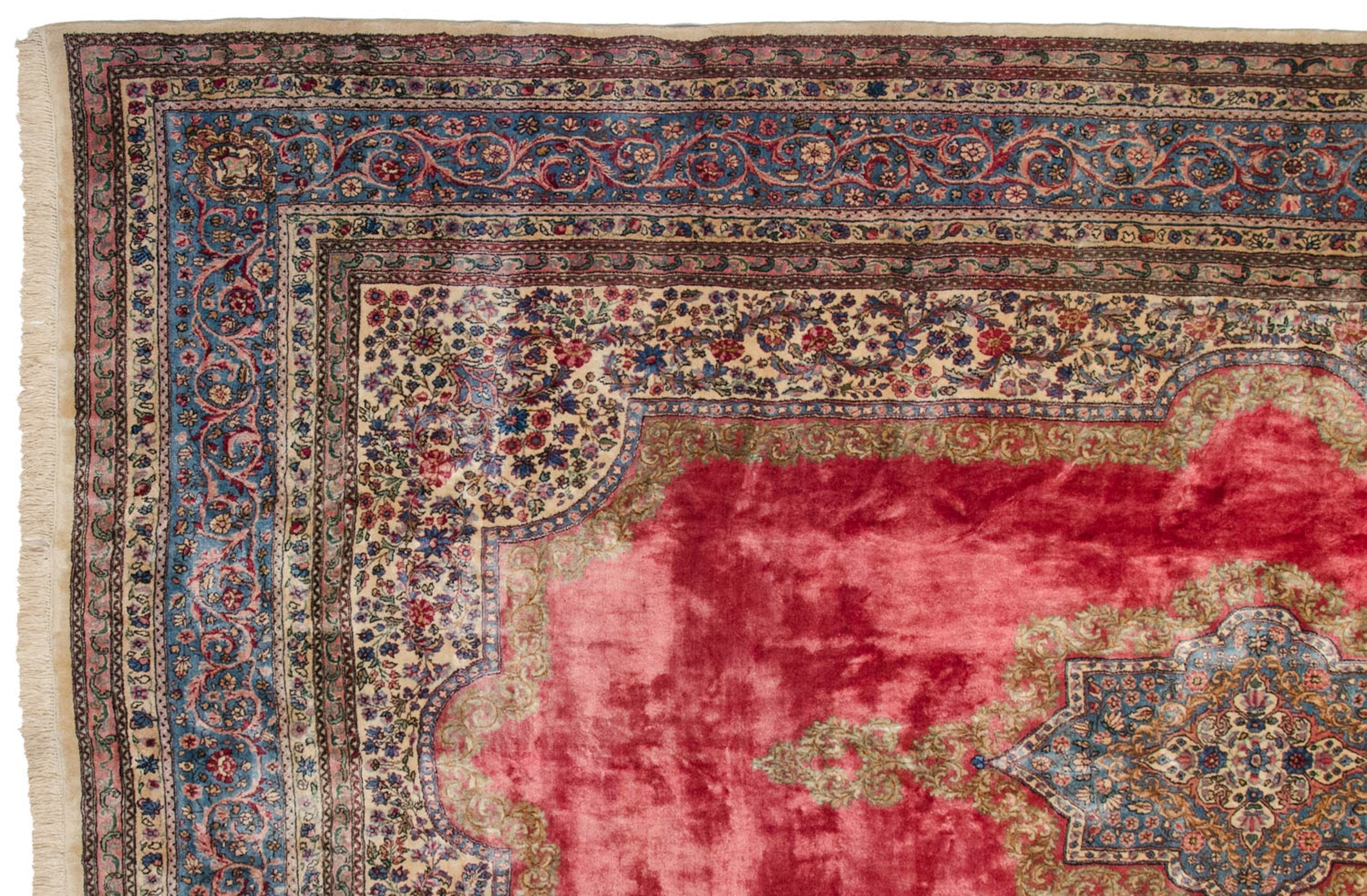 10x14.5 Vintage Fine Cyrus Crown® Kerman Carpet by Old New House® - product image 12 for Resin Society