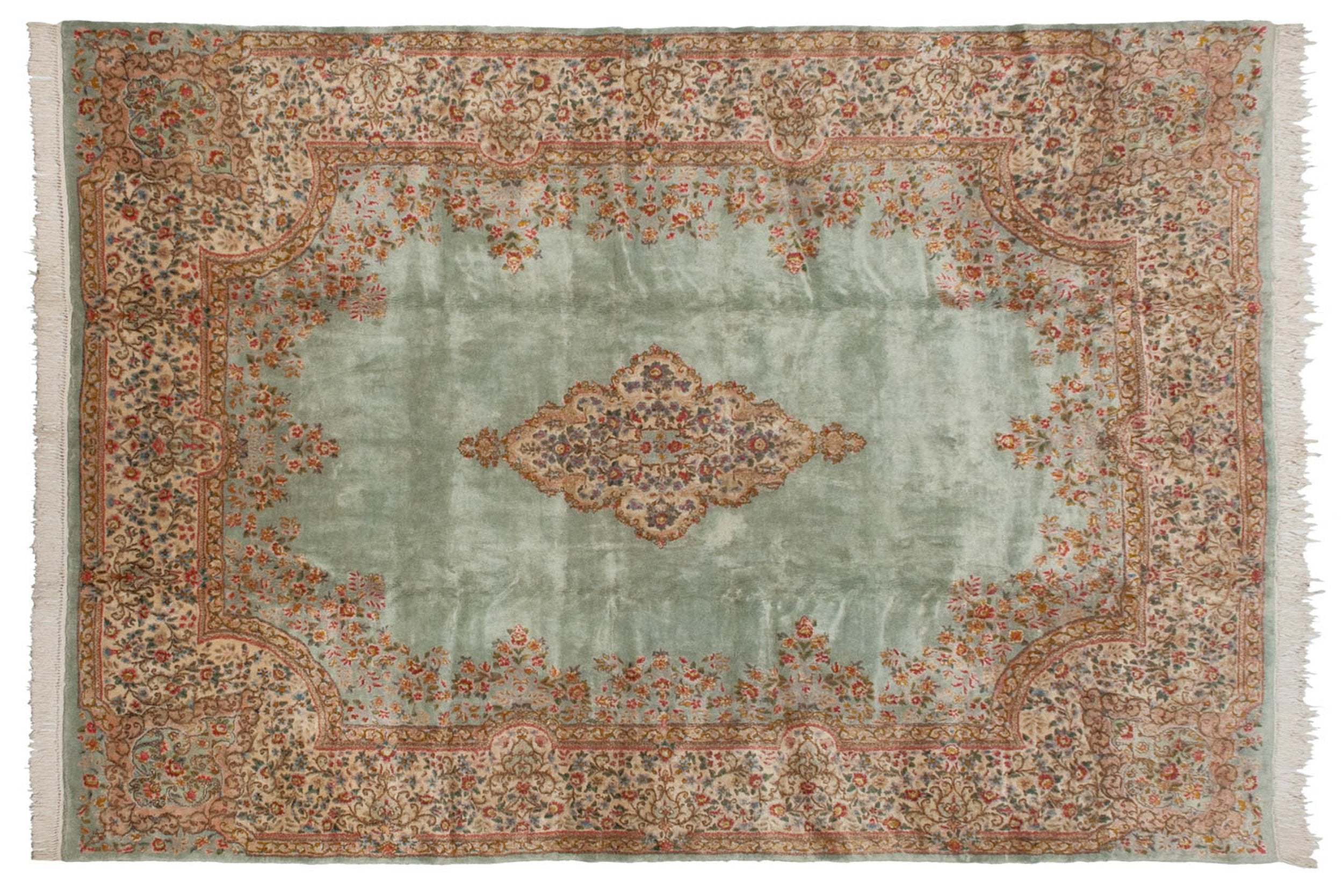 RESERVED 9.5x13.5 Vintage Kerman Carpet