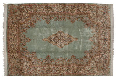 RESERVED 9.5x13.5 Vintage Kerman Carpet