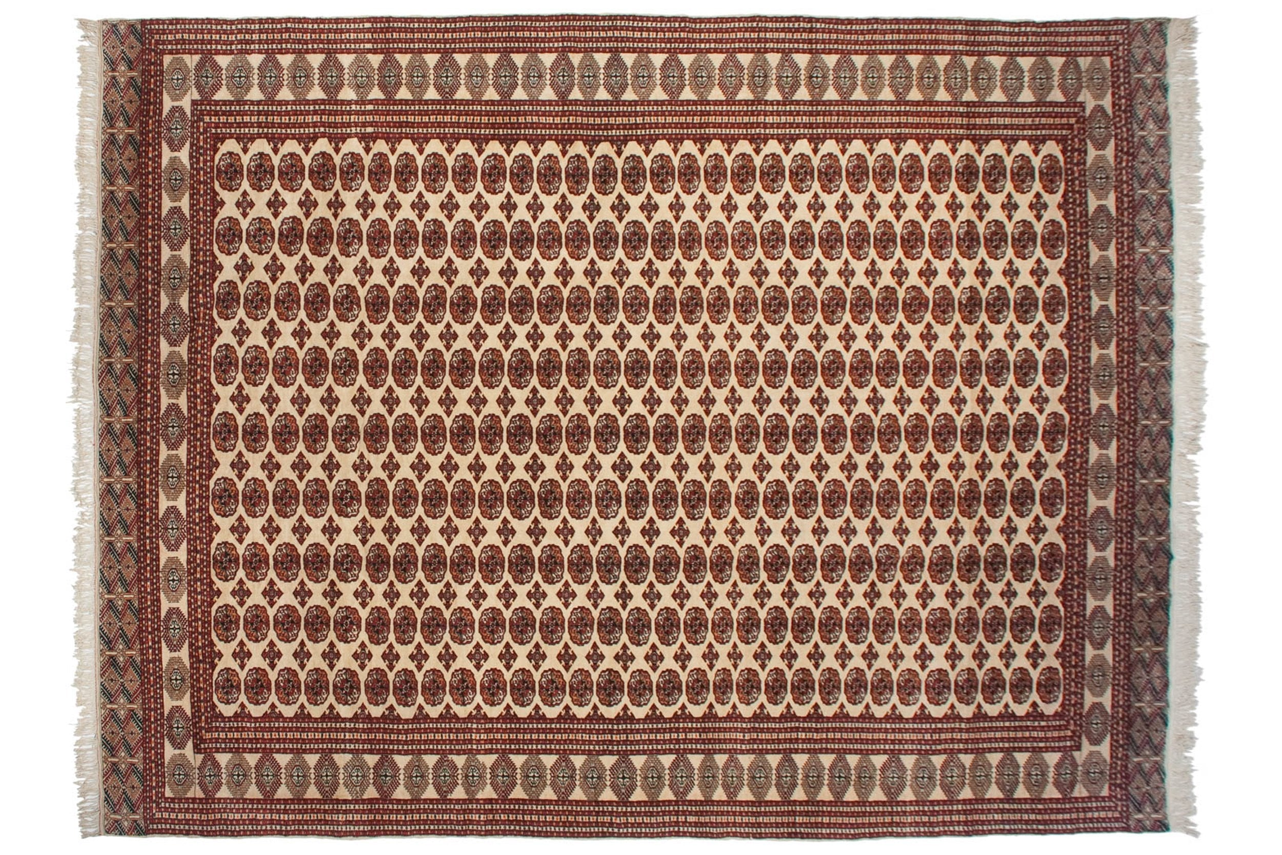 12x15.5 Vintage Pakistani Bokhara Design Carpet by Old New House® - main product image for Resin Society