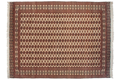 12x15.5 Vintage Pakistani Bokhara Design Carpet by Old New House® - main product image for Resin Society